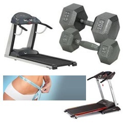 Health fitness exercise treadmill weight loss dumbbell exercise